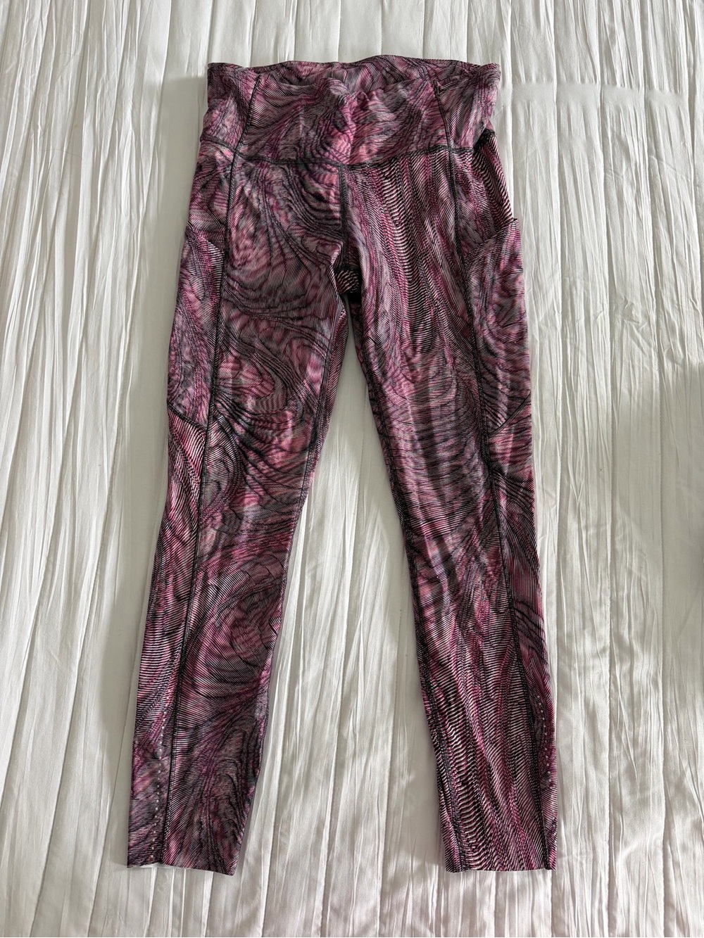 lululemon athletica Pink and Black Patterned Leggings